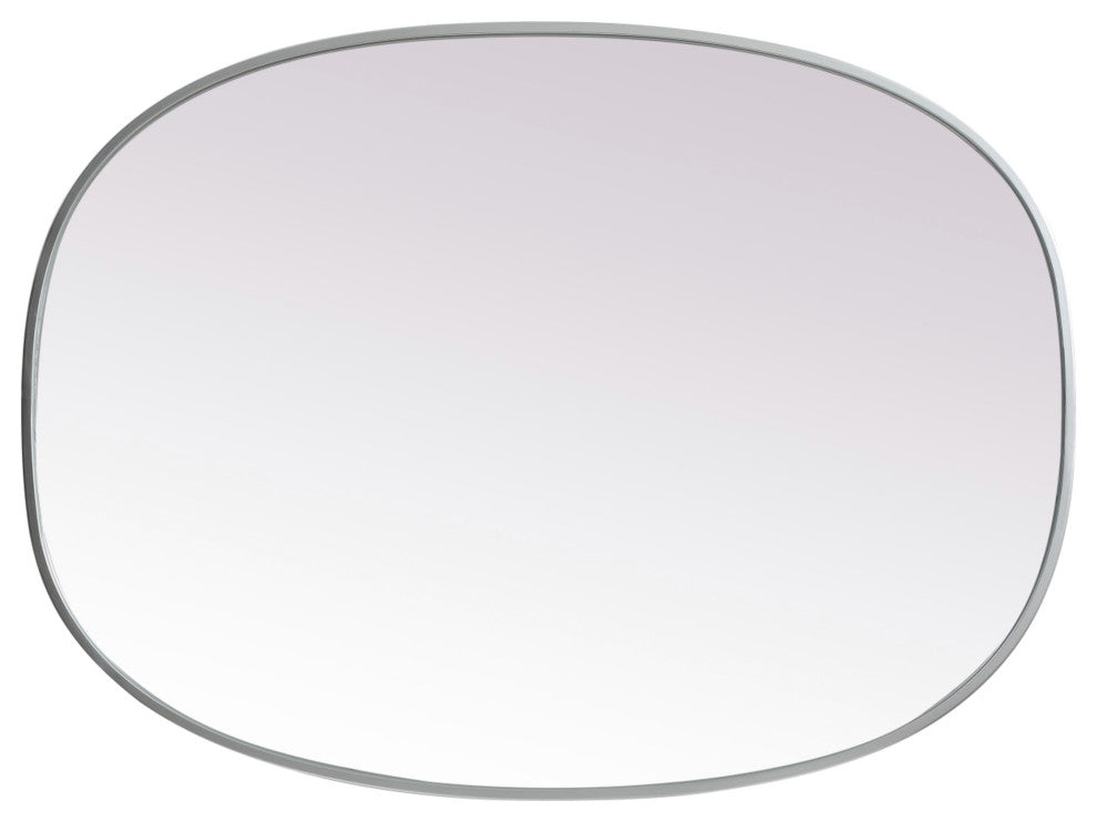 Elegant Lighting MR2B2736 Brynn 27" W x 36" H Modern Oval - Silver