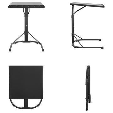 COSCO Multi-Functional Adjustable Height Folding Activity Table in Black