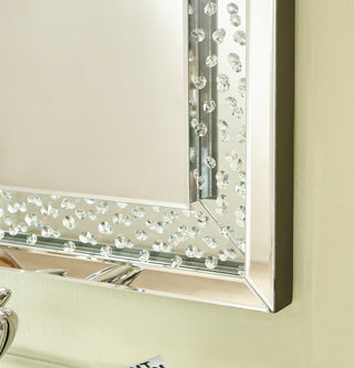 Sparkle 47" Contemporary Rectangle Mirror, Clear