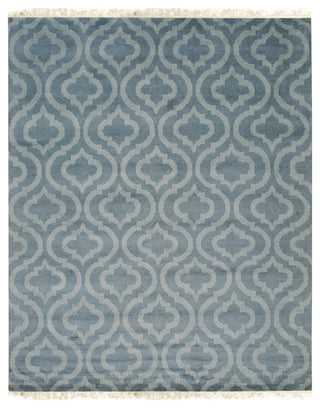 Aqua Contemporary Trellis Moroccan Area Rug
