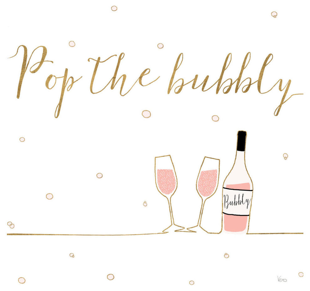 "Underlined Bubbly VII" Digital Paper Print by Veronique Charron, 20"x20"