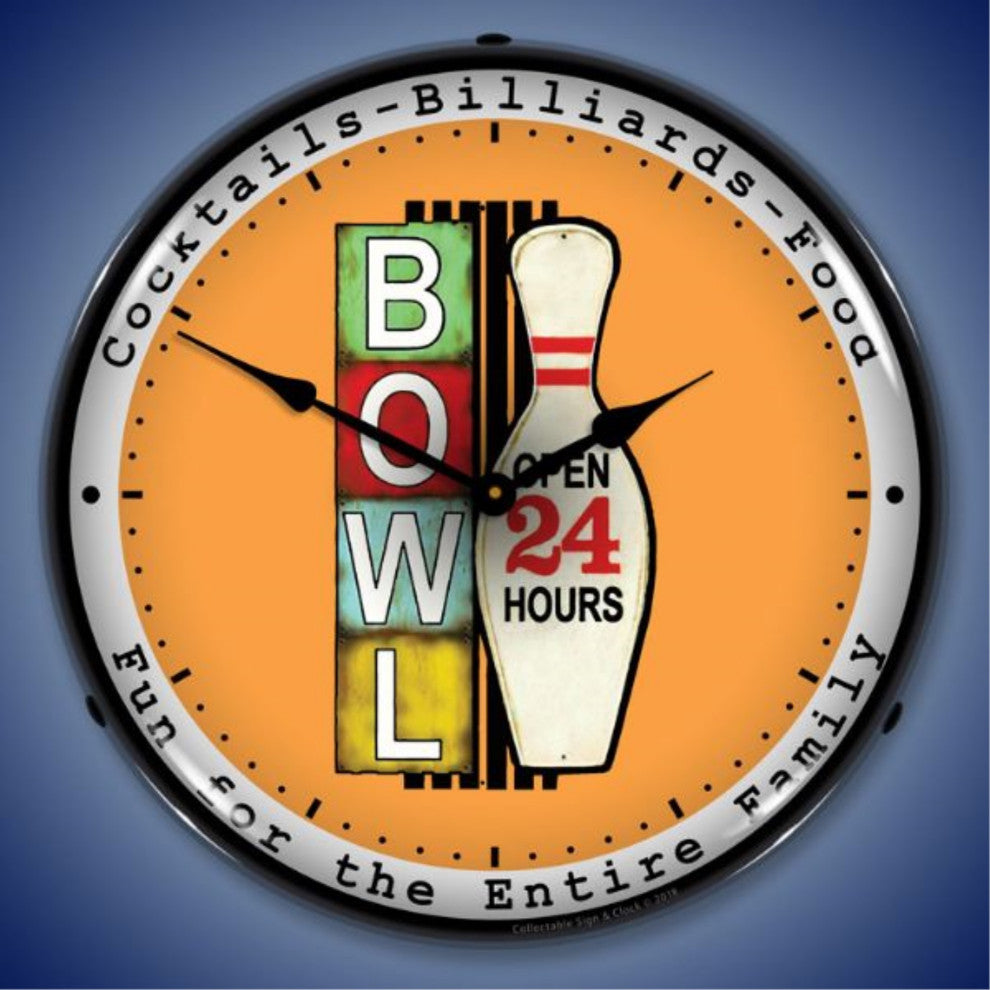 1811870 Bowling 24 Hours Clock