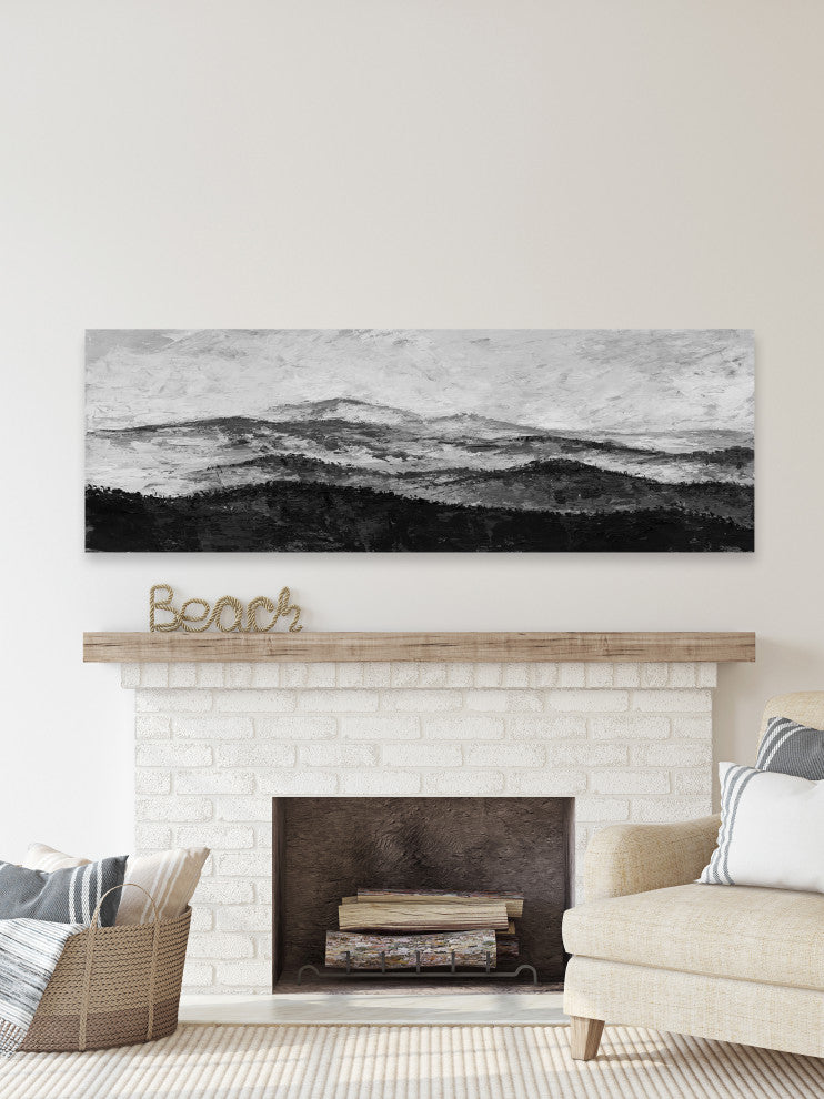 "Warped Horizon" Painting Print on Wrapped Canvas, 45x15