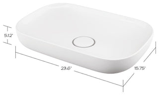 Transolid Franklin 23" Vitreous China Vessel Sink, White