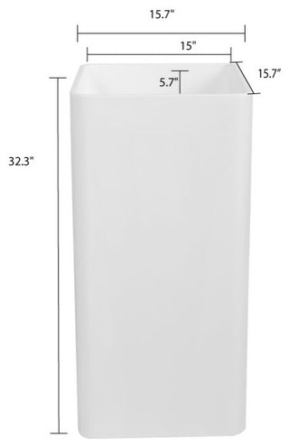 16" Streamline K-1886-16 Solid Surface Resin Freestanding Basin