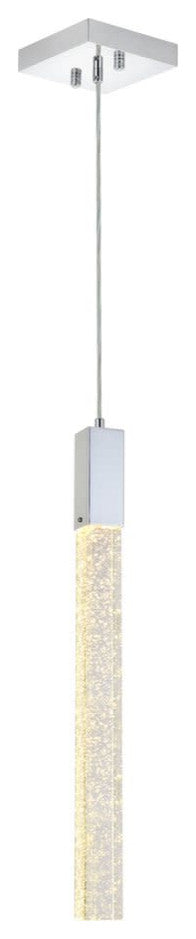 Elegant Lighting 2066D5 Weston 5"W LED Crystal Mini Pendant - Chrome