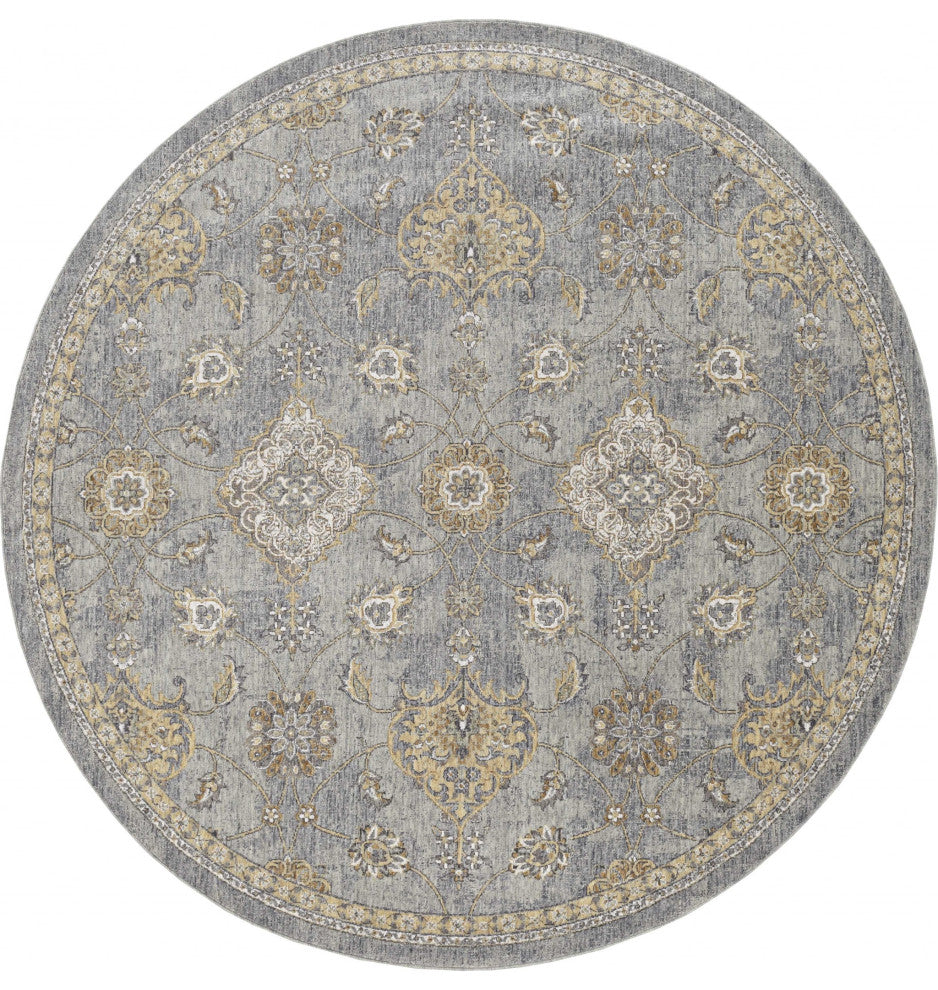 HomeRoots 5'x8' Sage Green Machine Woven Traditional Indoor Area Rug