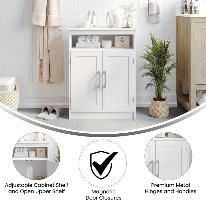 Vega Bathroom Storage Cabinet Organizer, White