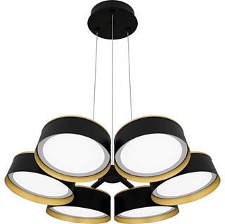 Quoizel BYS5026 Byrnes 26"W LED Chandelier - Matte Black