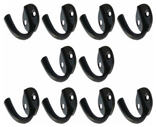 10 Hook Wrought Iron Black RSF Coat 1 1/2" X  1 3/4" |