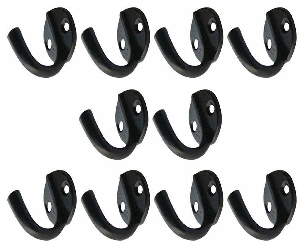 10 Hook Wrought Iron Black RSF Coat 1 1/2" X  1 3/4" |