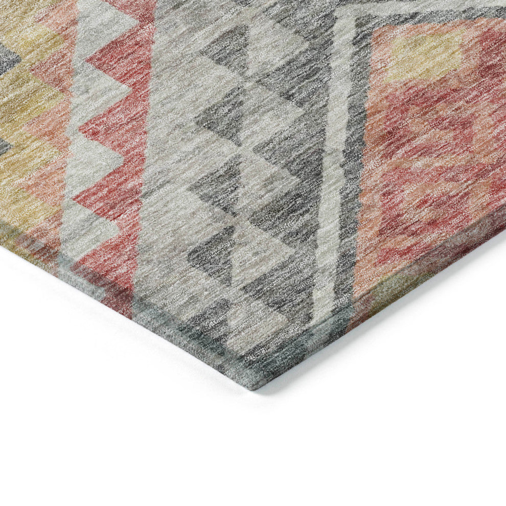 Machine Washable Indoor/Outdoor Chantille ACN1091 Gray 9' x 12' Rug