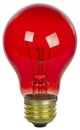 Sunlite 25 Watt A19 Colored, Medium Base, Transparent Red, 2 Pack