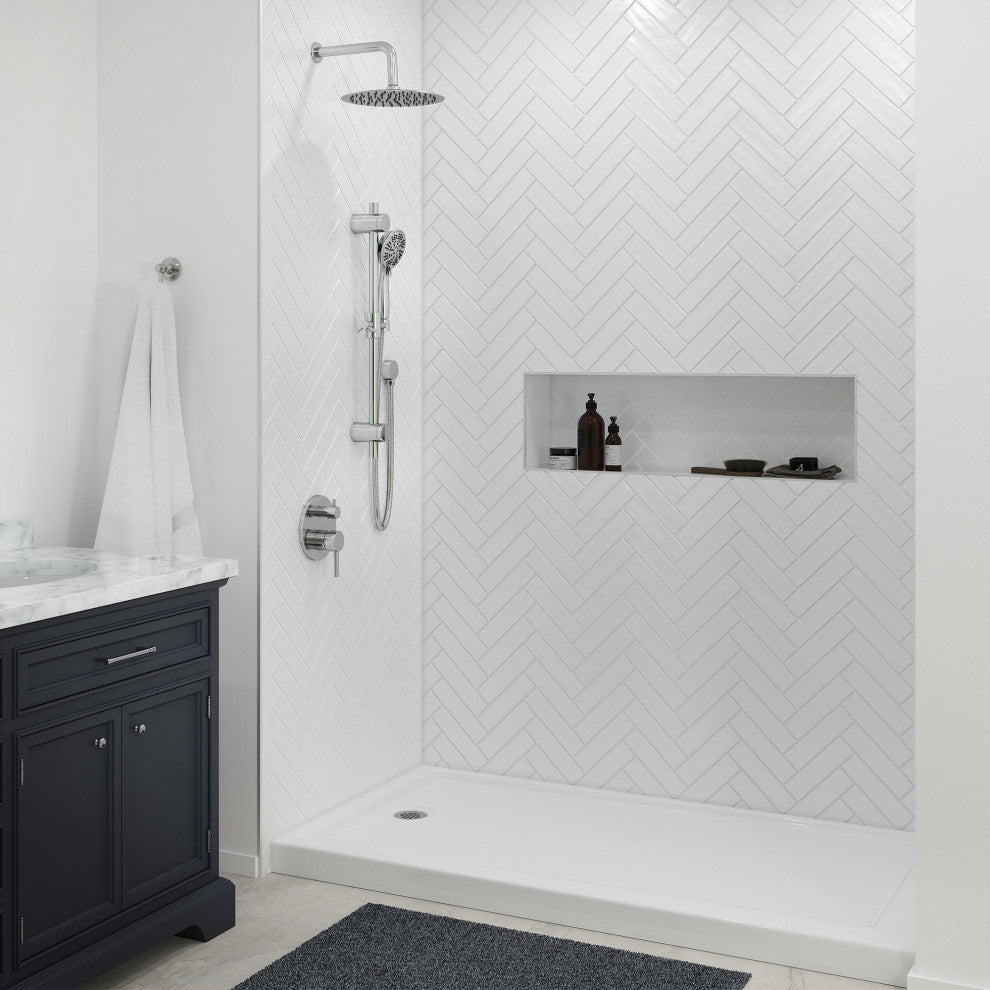 Shower Pan, 60"w X 30"d, Left