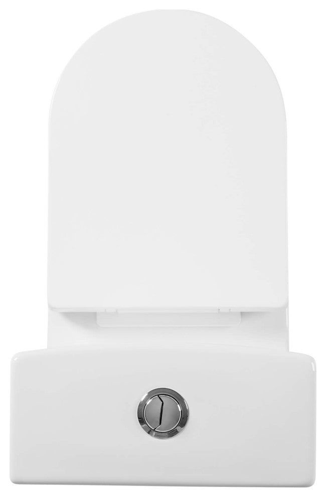 Fine Fixtures Dual-Flush Round One-Piece Toilet, Seat Included, 10" Rough in