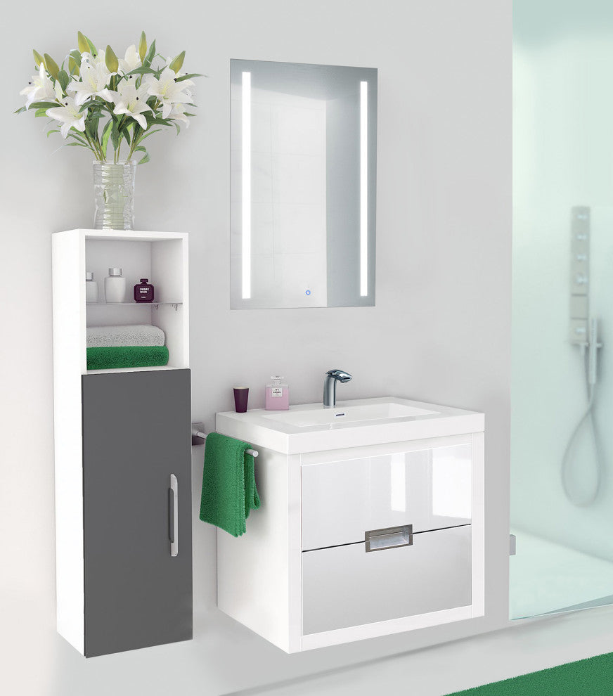 15" x 30" LED Medicine Cabinet With DeFog, Dimmer, 20"x30", Right