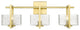 Innovations 312-3W-SG-CL 3-Light Bath Vanity Light, Satin Gold