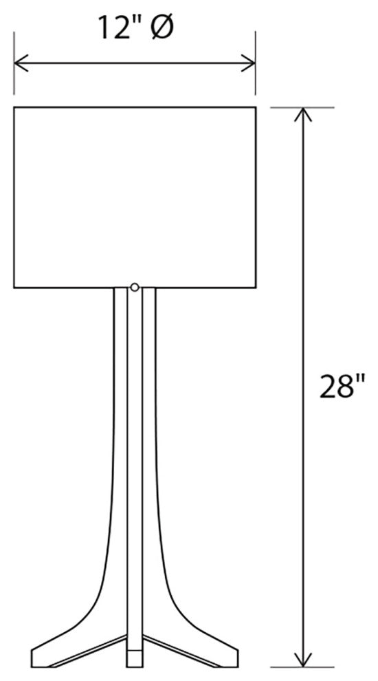 Nauta Table Lamp, Brushed Aluminum White Linen Shade