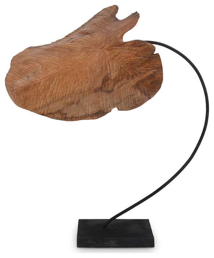 Carved Leaf Sculpture, Large