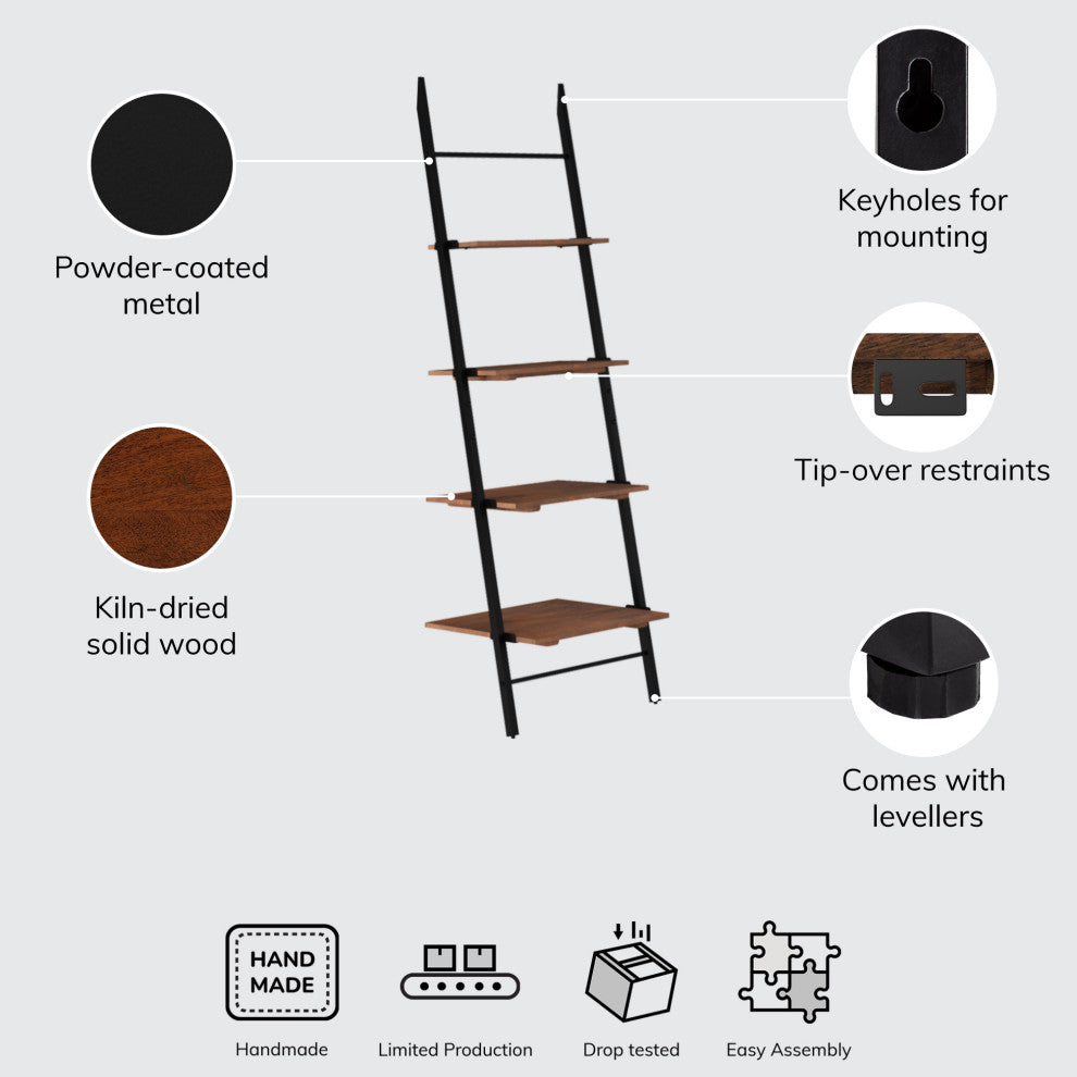Claret Ladder Shelf, Walnut