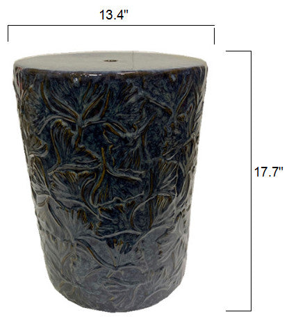 Surya Bishop Bih-002 Garden Stool 18"H X 13"W X 13"D