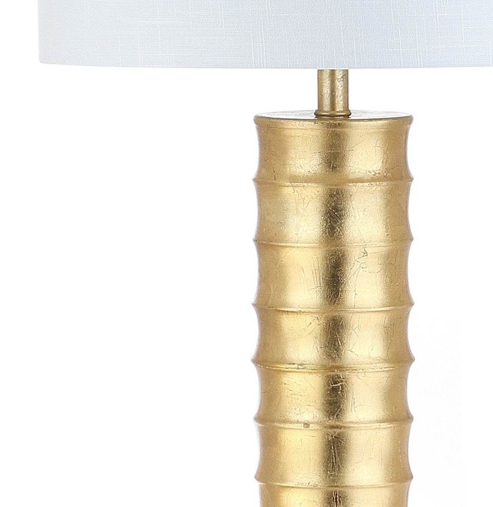 Serena 63" Metal LED Floor Lamp, Gold Leaf