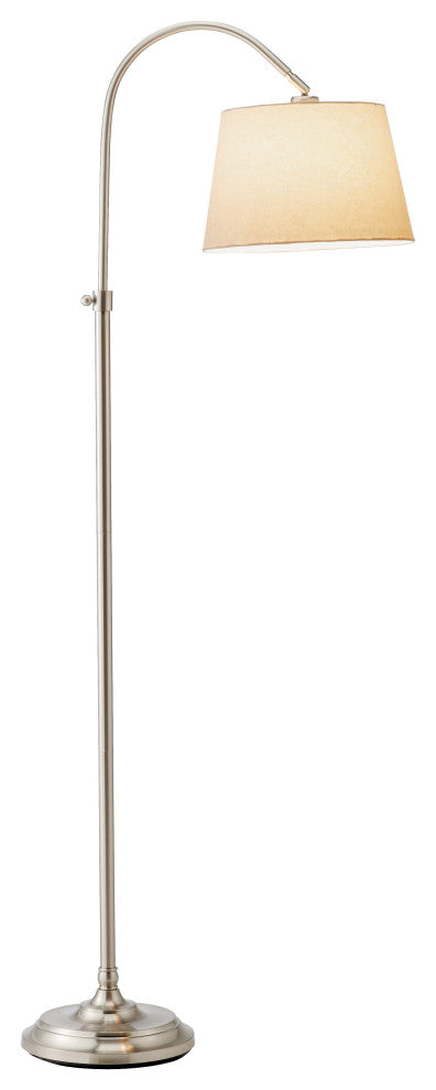 62" Task Floor Lamp With White Empire Shade