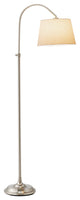 62" Task Floor Lamp With White Empire Shade