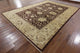 Oushak Style Hand-Knotted Brown Chobi Peshawar Oriental Wool Rug, 10'x14'