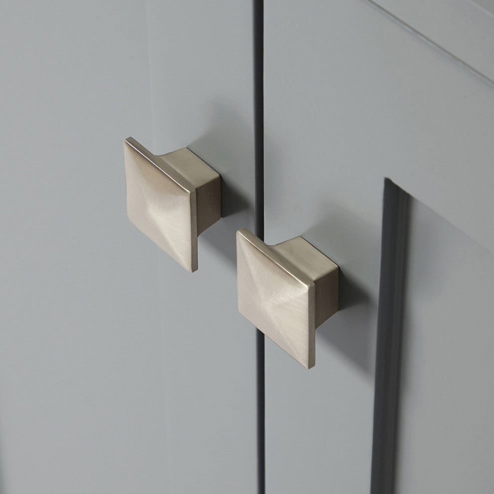 ARIEL Cambridge 61" Single Oval Sink Bathroom Vanity Gray with Marble Top