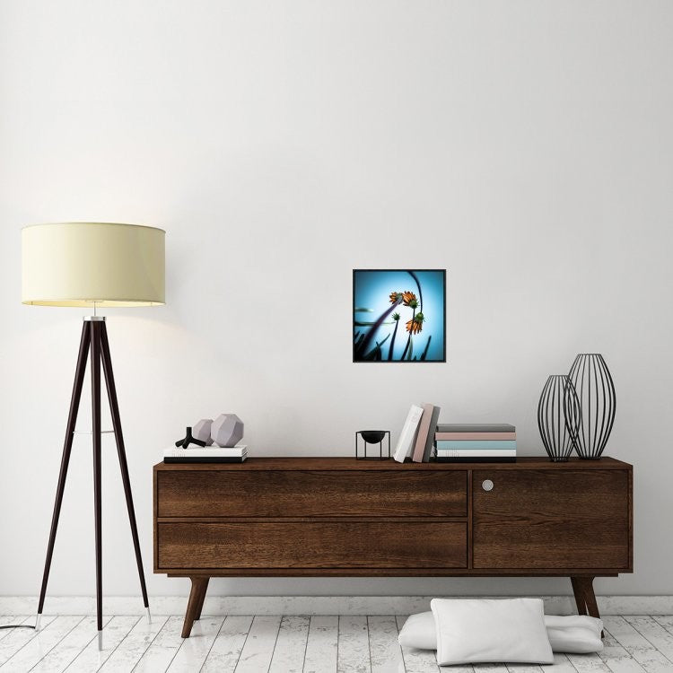 "Flowerlove" Framed Canvas Giclee by Fgr100, 17x17"