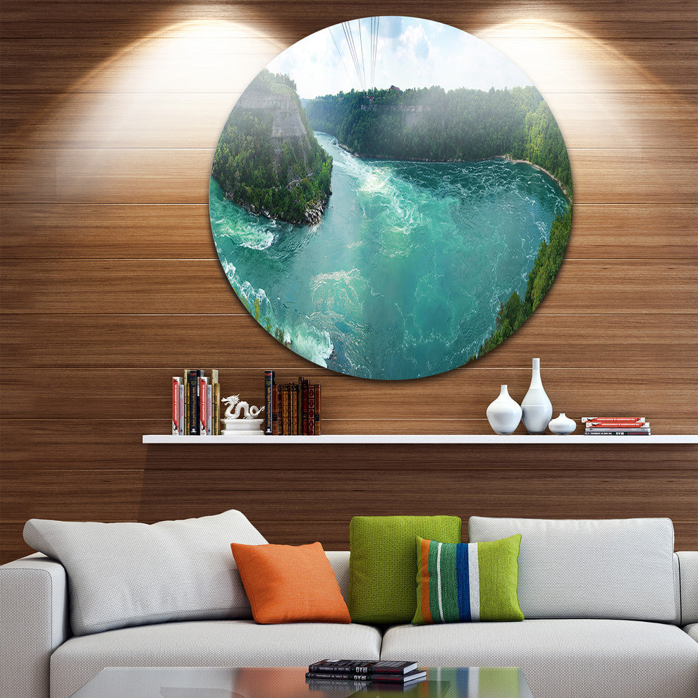Whirlpool Rapids, Landscape Photo Disc Metal Artwork, 11"
