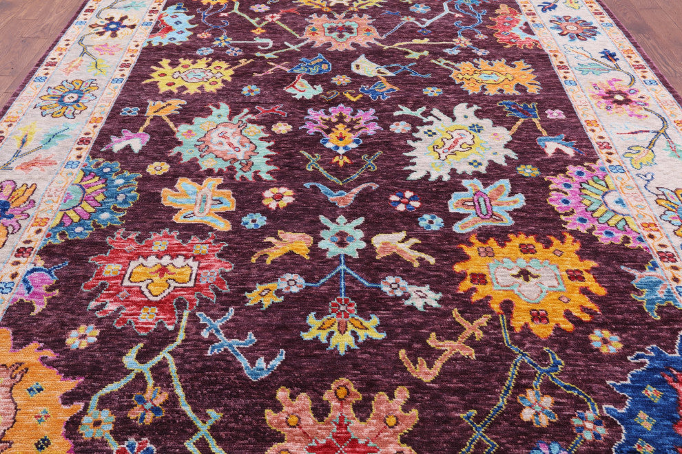 9' 1" X 11' 11" Turkish Oushak Handmade Rug - Q14852