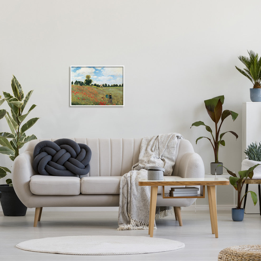 The Poppy Field Monet Classic Painting, 20 x 16