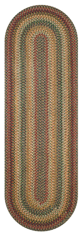 Homespice Decor - 22 x 72" Oval Budapest Wool Braided Runner