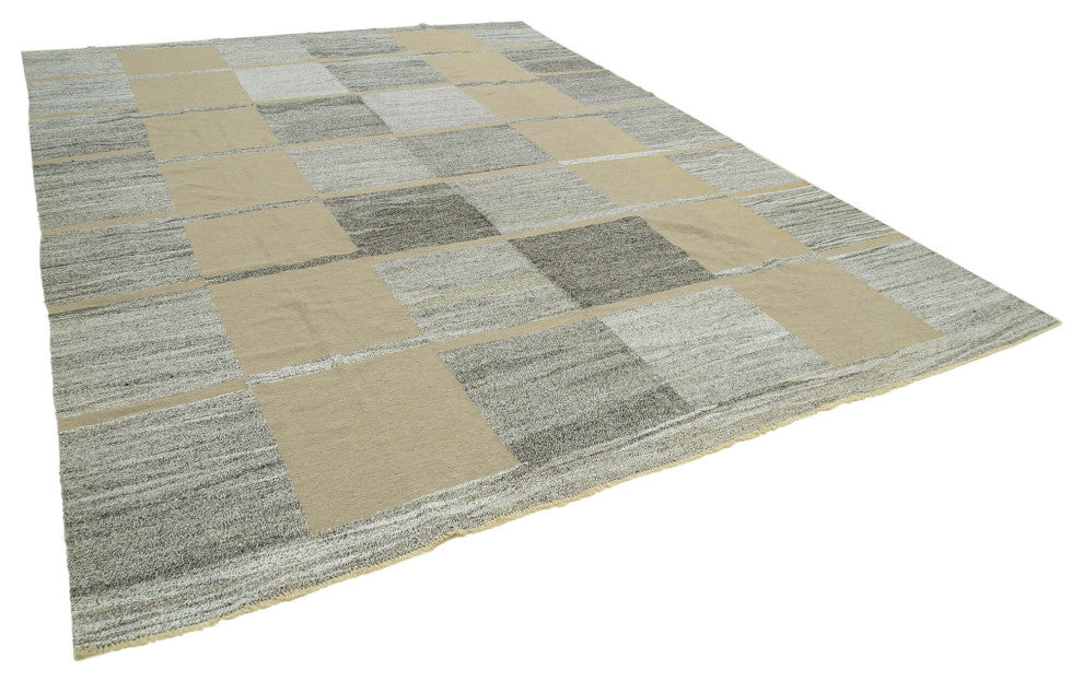 Rug N Carpet - Handwoven Turkish 10' 2'' x 13' 9'' Flatweave Wool Kilim Rug
