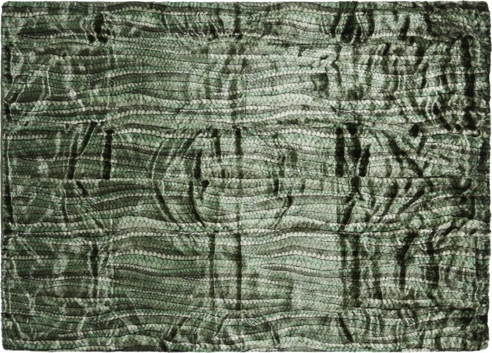 Mina Victory N9551 Throw Blanket, Green, 50" x 70"