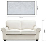 White Snow B Textured Metallic Hand Painted Wall Art Framed Canvas