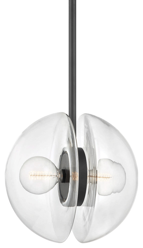 Kert 2-Light Pendant, Black Brass