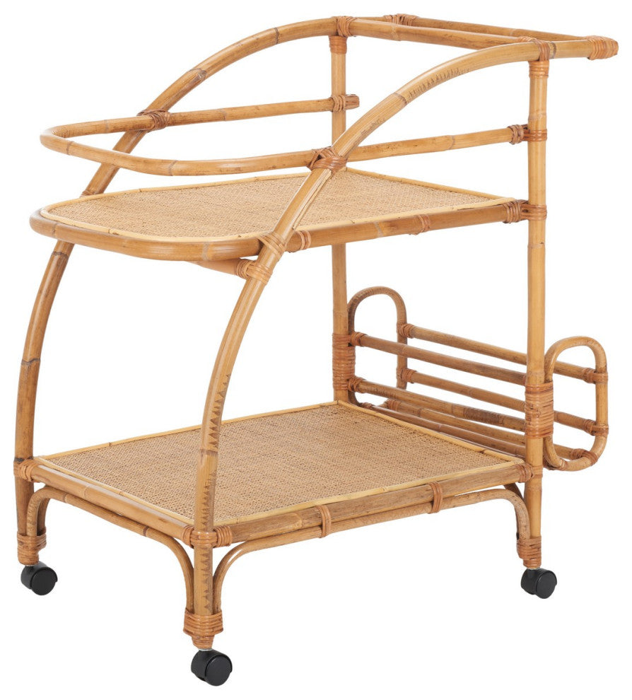 Safavieh Treise 2 Tier Bar Cart, Natural