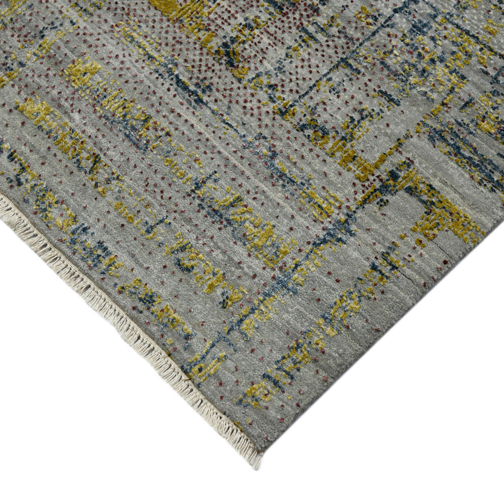 Dazzle Area Rug, Yellow, 8' x 10', Geometric