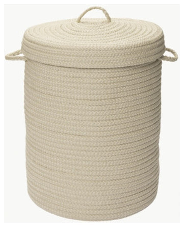 Colonial Mills Hamper Simply Home Solid Linen Round Hamper With Lid