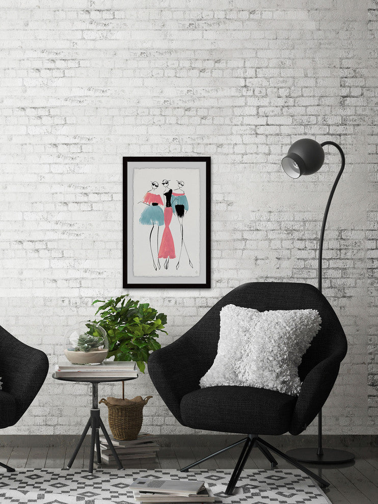 "Pastel Trio" Framed Painting Print, 8"x12"