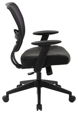 Professional Dark Air Grid Back Managers Chair With Black Bonded Leather Seat