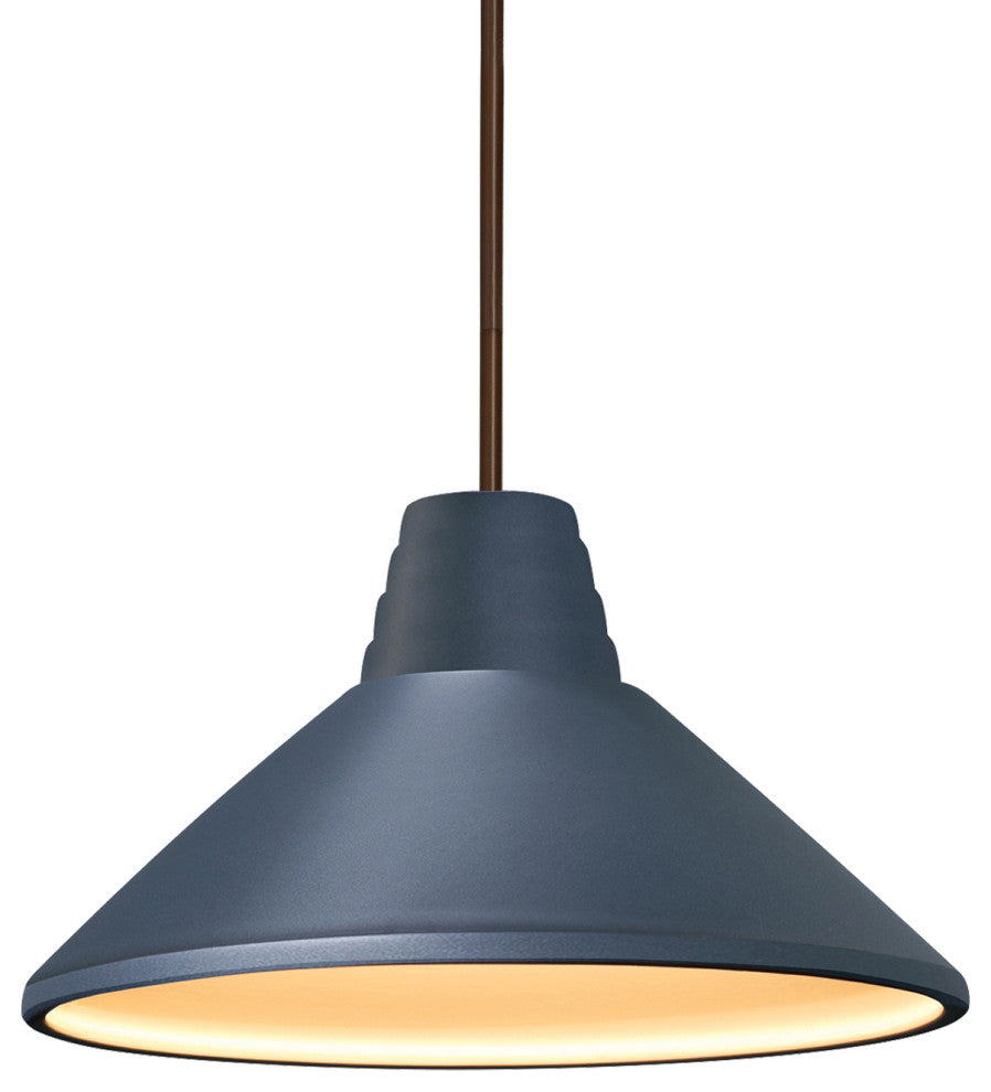 Radiance Ziggurat Pendant, Midnight Sky, Dark Bronze, Rigid Stem, E26