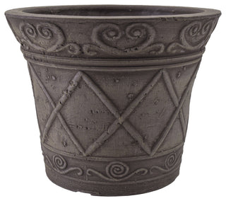 Scroll Grower Pot, Dark Charcoal