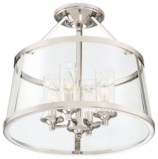 Barlow 4-Light Semi-Flush Mount, Polished Nickel