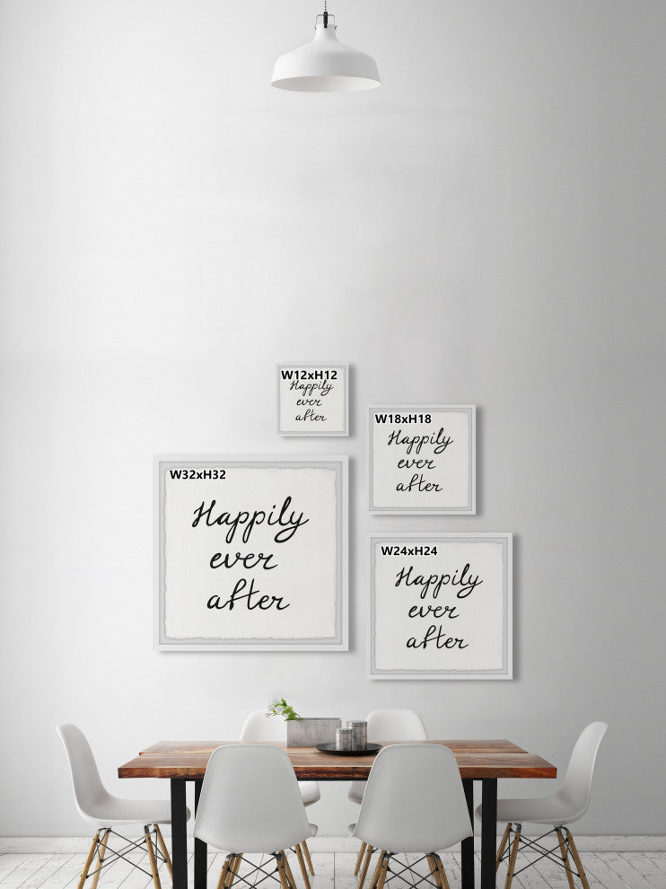 "Happily Ever After II" Framed Painting Print, 18x18