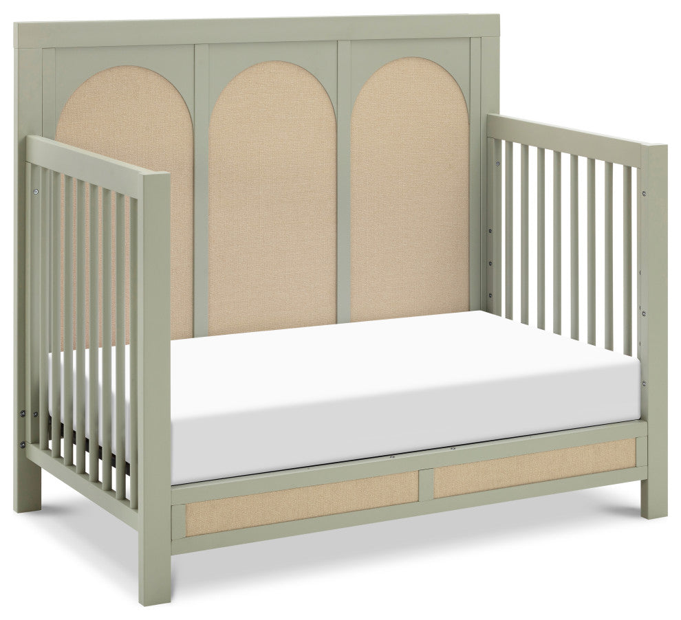 Eloise 4-in-1 Convertible Crib, French Sage and Performance Sand Eco-Weave
