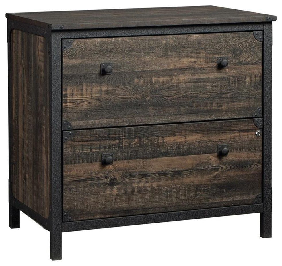 Home Square 3-Piece Set with Executive Desk Large Hutch & Lateral File